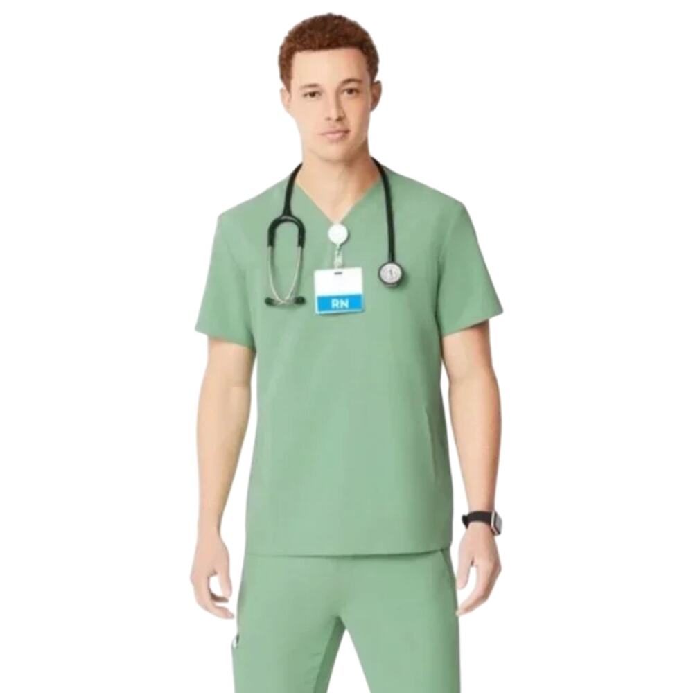 FIGS Chisec Scrub Top Men's Medium Jade Green Rare PO 1771 Retired Limited